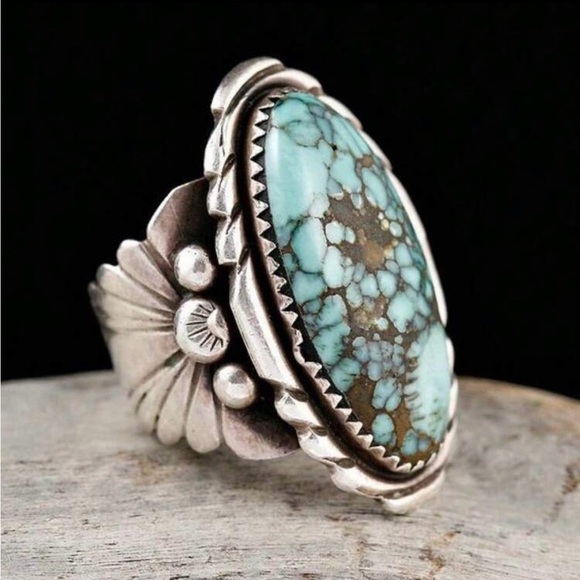 Jewelry - Turquoise Silver Statement Ring
